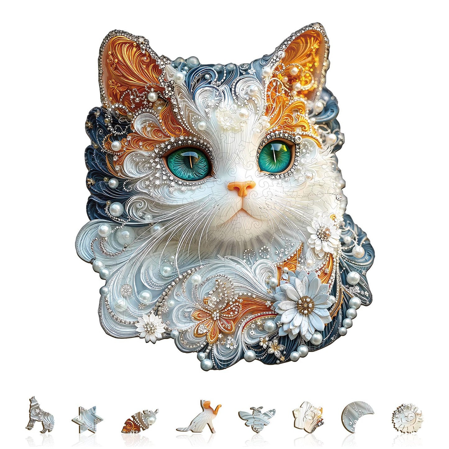 Hosally Jewelry Kitten Wooden Jigsaw Puzzle