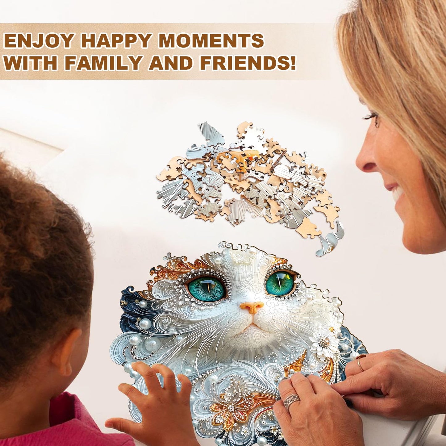 Hosally Jewelry Kitten Wooden Jigsaw Puzzle